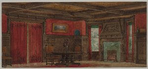 Rendering for Interior Design, c. 1880-1900 by August Frederick Biehle