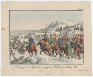 The Russian Army Crosses the Vistula in January 1813 by August Friedrich Andreas Campe