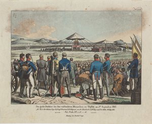 The Great Feast of the Three Allied Monarchs at Teplitz Teplice by August Friedrich Andreas Campe