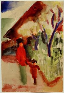 At the Swiss House by August Macke