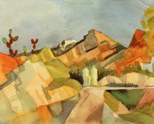 Rocky Landscape by August Macke