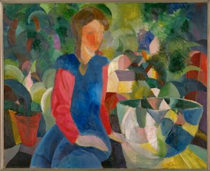Girl with Fish Bowl by August Macke
