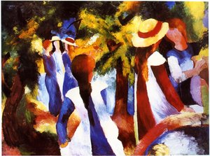 Girls under Trees by August Macke