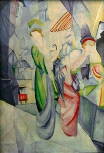 Bright Women in the Hat Shop by August Macke