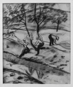 Lumberjack in Kandern by August Macke
