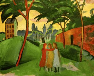Landscape with Three Girls
