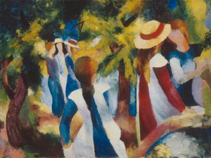Girl under Trees by August Macke
