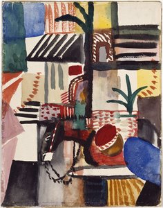 Man with Donkey, Tunisia, 1914 by August Macke
