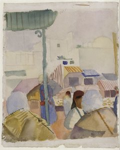 Market in Tunis II by August Macke