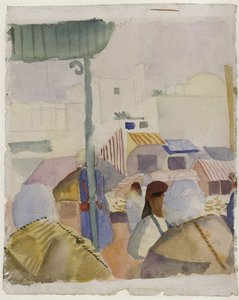 Market in Tunis II, 1914 by August Macke