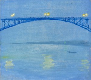 Rhine Bridge in the Evening by August Macke