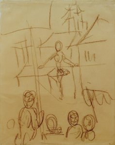 Tightrope Walker at the Market by August Macke