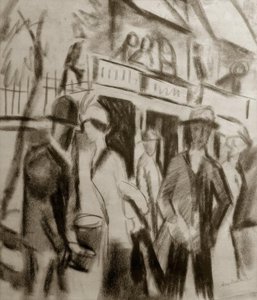 Walkers on the Street by August Macke