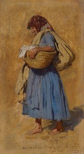 A Farmer’s Wife Blowing her Nose, ca 1871-1874 by August Ritter von Pettenkofen