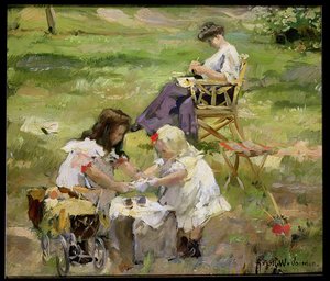 The Picnic by August Willem van Voorden