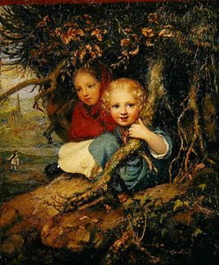 Two Children under Tree Roots, c.1840