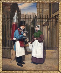 The coconut merchant and its picturesque fountain