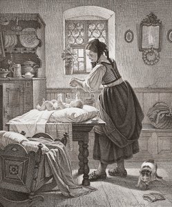 The Toilette. 19th Century Childcare by Augusta Ludwig
