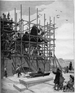 Arc de triomphe de Paris: current state of construction of the sculpture by Alexandre Falguiere 
