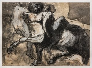 Centaur Abducting Two Women by Auguste (after) Rodin