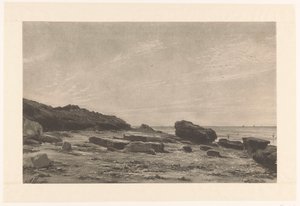 Rocky Coast (Views of Hyères series) by Auguste Allonge