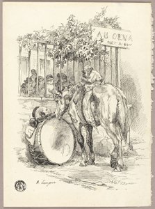 Horse with Monkey on Back by Auguste Andre Lancon