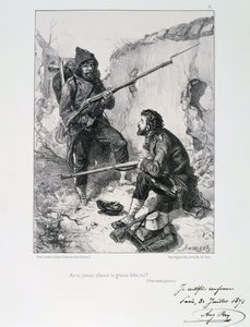 In the trenches, Siege of Paris, Franco-Prussian War, 1870-1871
