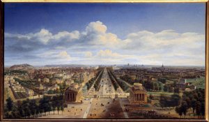 View of Paris taken from the Arc de Triomphe de l