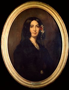Portrait of George Sand (Aurore Dupin, Baronne Dudevant) (1804-1876) in 1832. Painting by Auguste Charpentier (1813-1880). Paris Musee Carnavalet by Auguste Charpentier