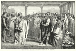 The Emperor Marcus Aurelius Comes to Be Taught by Auguste Francois (after) Laby