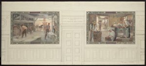 Sketch for the Marriage Hall of the Montreuil-sous-Bois Town Hall: Exploitation of the Soil and Production of the Soil by Auguste Francois Gorguet