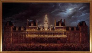 Illumination of the Town Hall for the Feast of King Louis Philippe I by Auguste Jean Simon Roux