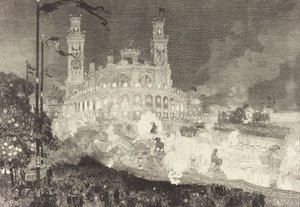 14 July. Illumination of the Palais du Trocadéro, 1883 by Auguste Lepere