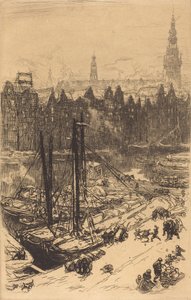 Amsterdam Seen from Victoria Hotel by Auguste Lepere