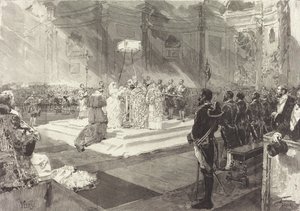 Royal Baptism at the Court of Spain, 1882 by Auguste Lepere