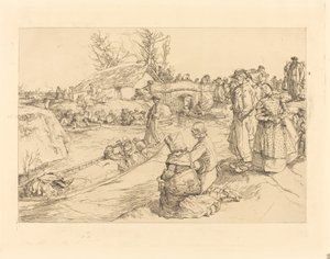 Burial in the Vendeen Marsh by Auguste Lepere