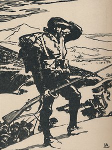 Chasseur Alpin Looking at the Rhine Plain, 1919