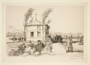 The Tavern, Route de Billancourt by Auguste Lepere