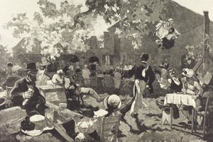 The Cabaret of the Heather Cock at the Meudon Woods by Auguste Lepere