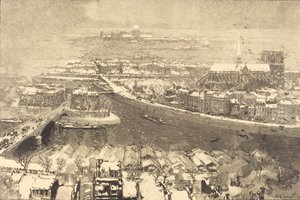 Paris under Snow, View from St.-Gervais