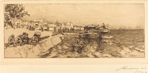 Pier of Bercy by Auguste Lepere