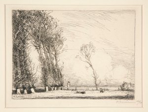 Curtain of Poplars (Vendee) by Auguste Lepere