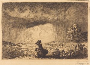Storm on the Dune, Vendee by Auguste Lepere