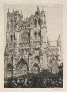Amiens Cathedral, Inventory Day by Auguste Louis Lepère