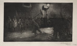 The Call of the Night Sweepers by Auguste Louis Lepère