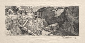 The Sandstone Quarry by Auguste Louis Lepère