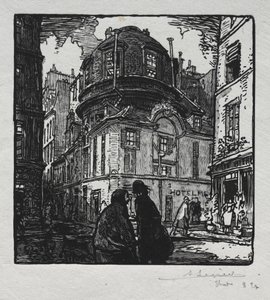 View of the Hotel Colbert by Auguste Louis Lepère