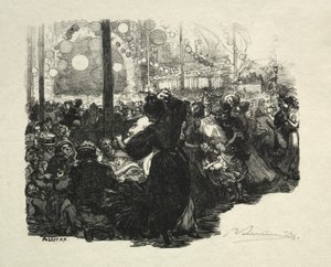 14 Juillet, Rue de Belleville, 10 heures by Auguste Louis Lepère