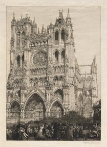 Amiens Cathedral, Inventory Day by Auguste Louis Lepère
