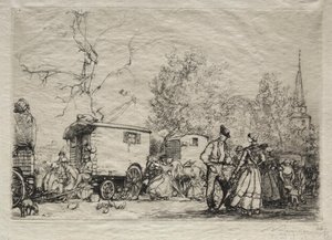 At the Fair St. Jean de Mont by Auguste Louis Lepère